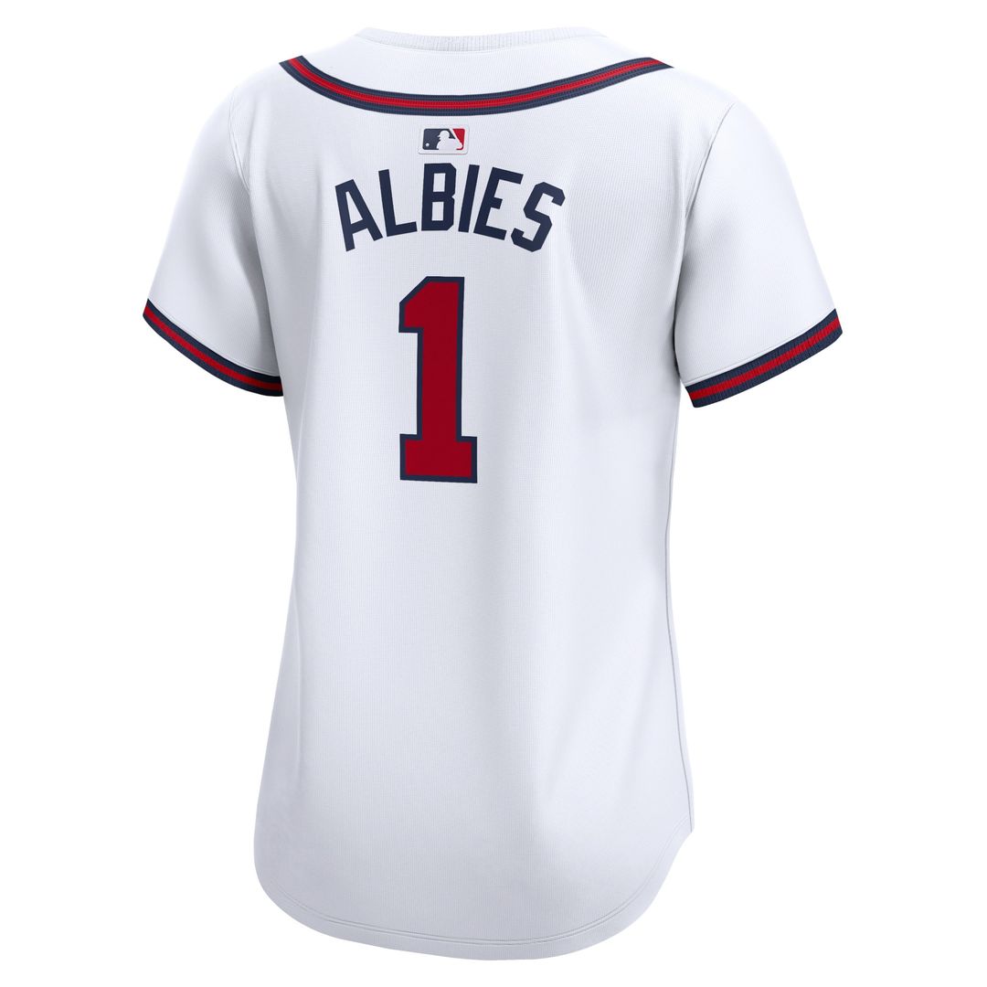 Atlanta Braves Ozzie Albies Nike Women's Home Limited Player Jersey - White Team Jersey Sports Fan Apparel