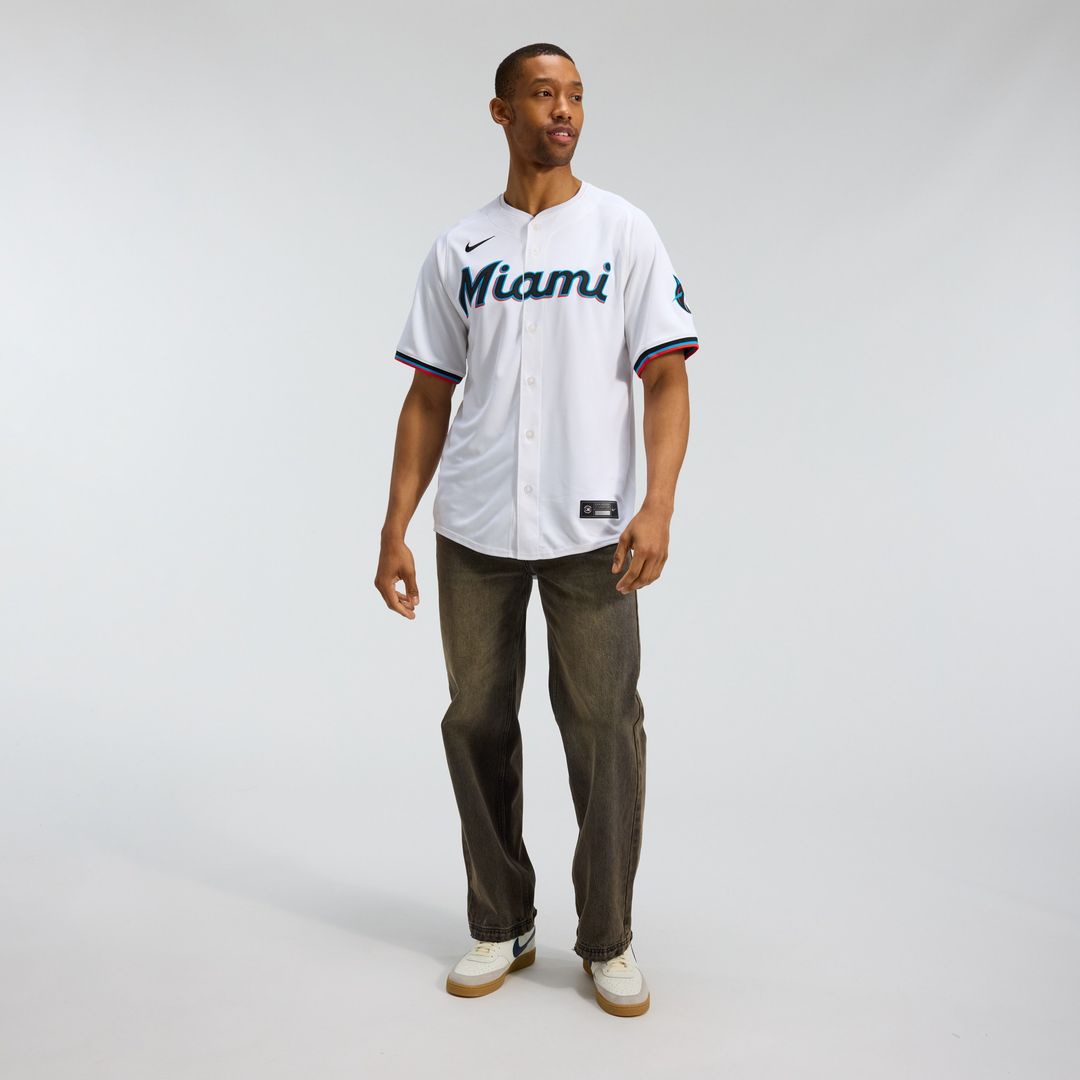 Miami Marlins Nike Home Limited Jersey - White Team Jersey Sports Fan Apparel