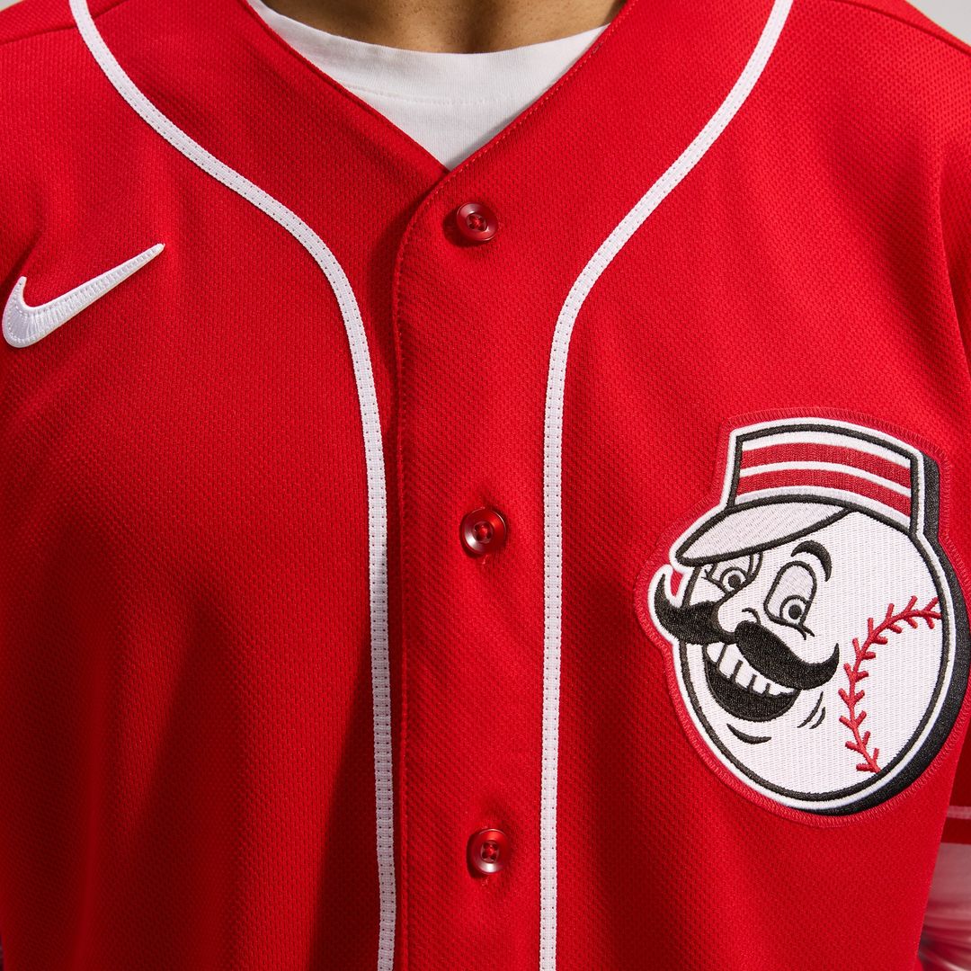 Cincinnati Reds Nike Alternate Authentic Team Logo Jersey - Scarlet Team Jersey Sports Fan Apparel