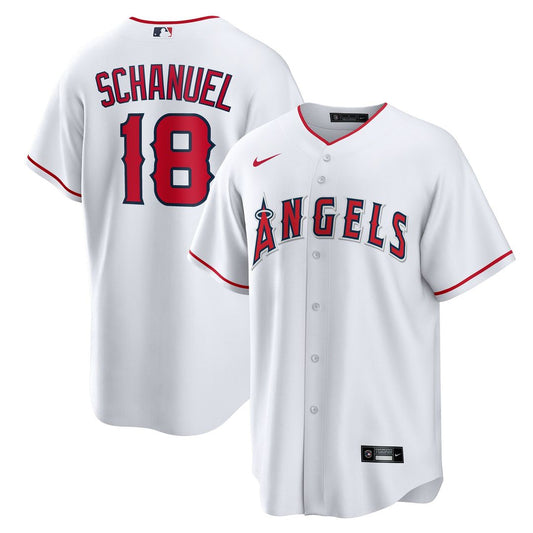 Los Angeles Angels Nolan Schanuel Nike Home Replica Jersey - White Team Jersey Sports Fan Apparel