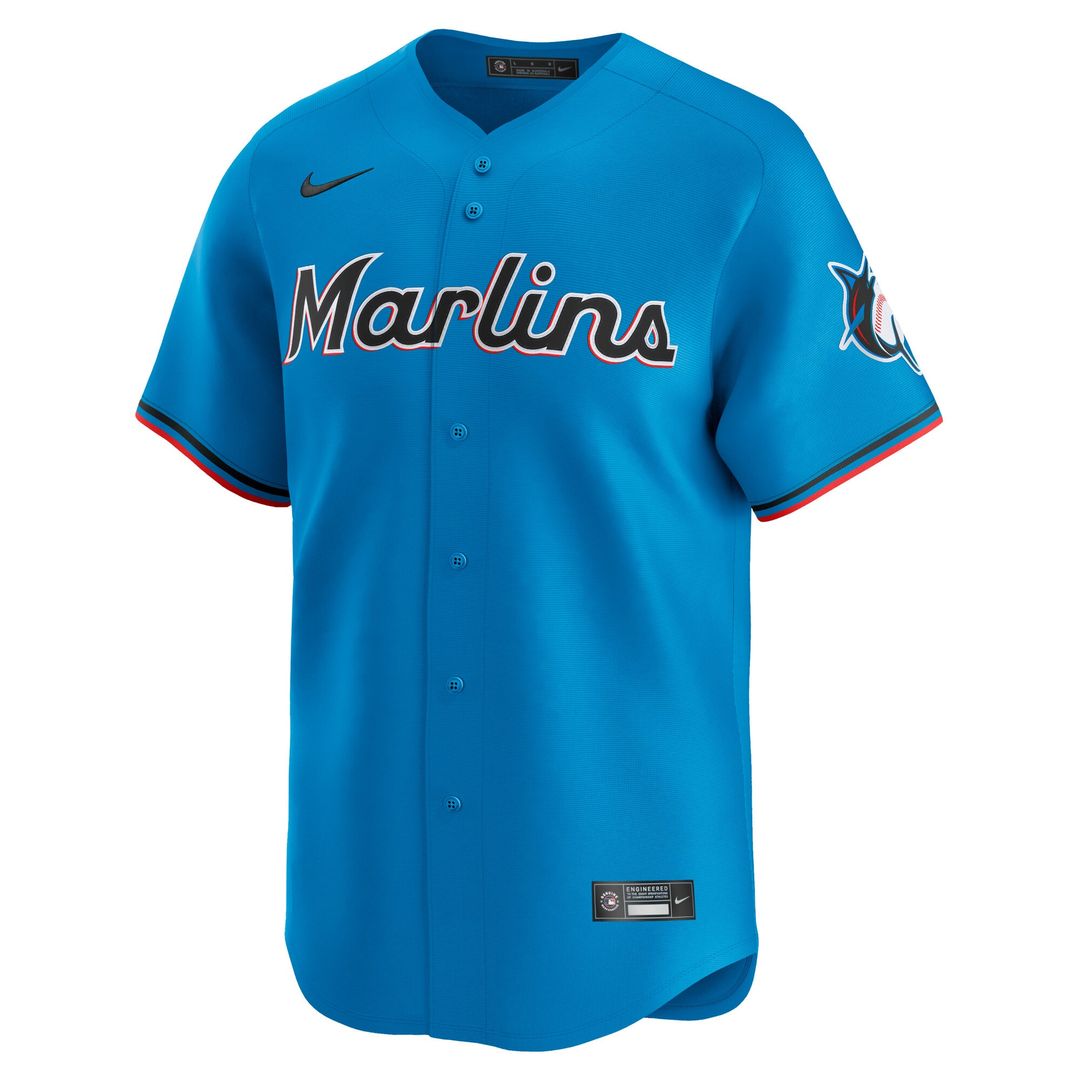 Miami Marlins Nike Limited Jersey - Blue Team Jersey Sports Fan Apparel