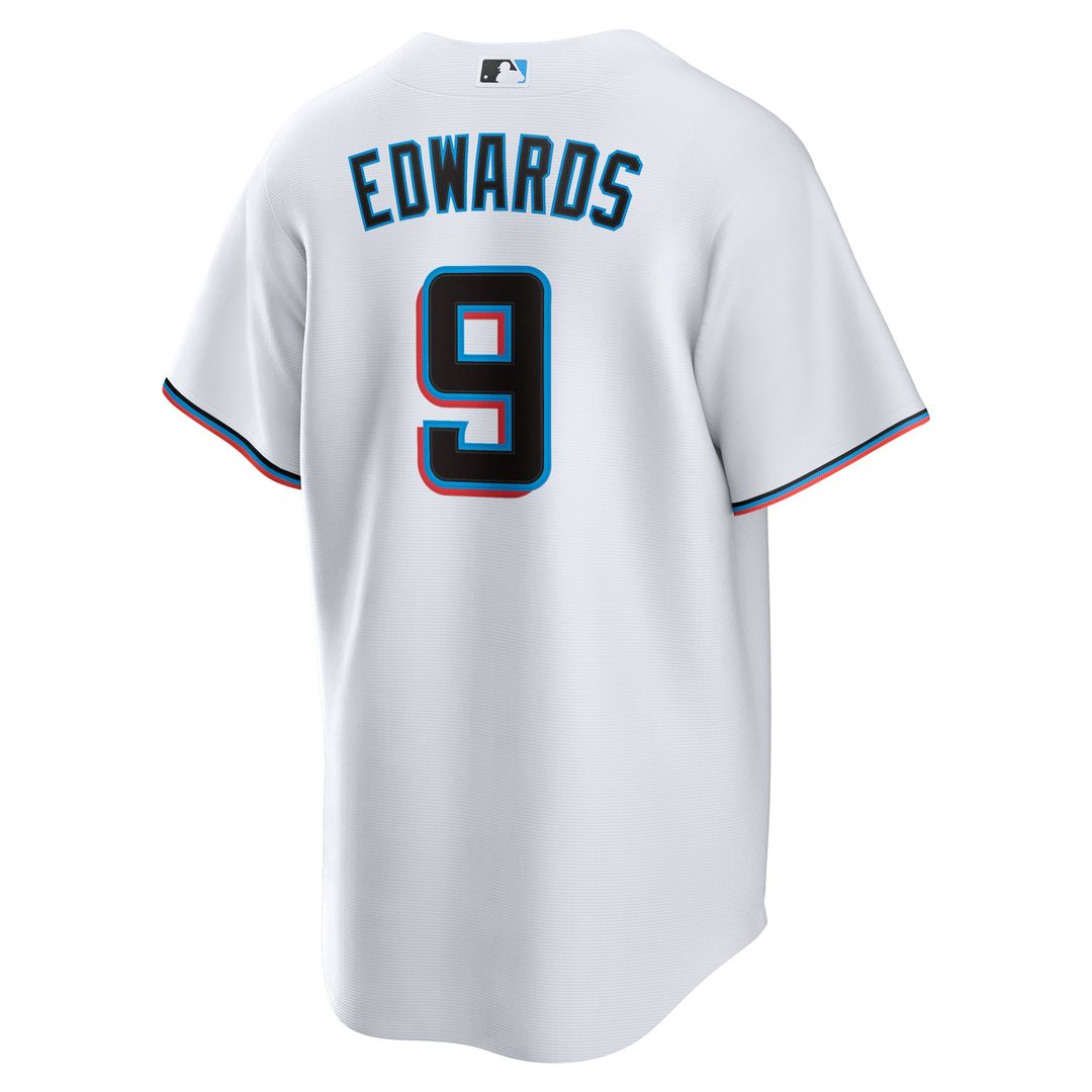 Miami Marlins Xavier Edwards Nike Home Replica Jersey - White Team Jersey Sports Fan Apparel