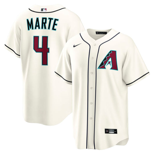 Arizona Diamondbacks Ketel Marte Nike Home Replica Jersey - Cream Team Jersey Sports Fan Apparel