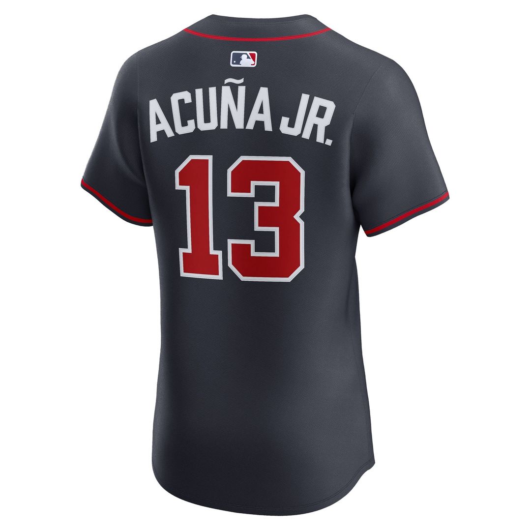 Atlanta Braves Ronald Acuña Jr. Nike Alternate 2 Elite Jersey - Red Team Jersey Sports Fan Apparel