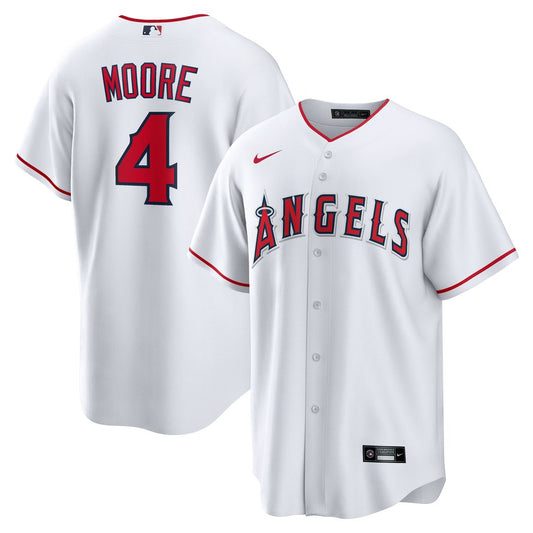 Los Angeles Angels Christian Moore Nike Home Replica Jersey - White Team Jersey Sports Fan Apparel