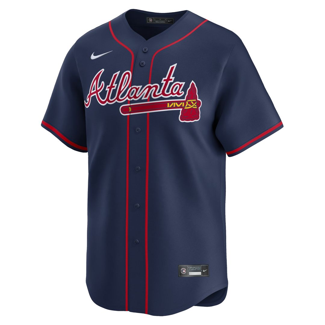Atlanta Braves Ronald Acuña Jr. Nike Alternate Limited Jersey - Navy Team Jersey Sports Fan Apparel