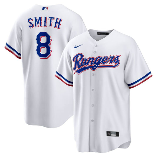 Texas Rangers Josh Smith Nike Home Replica Jersey - White Team Jersey Sports Fan Apparel
