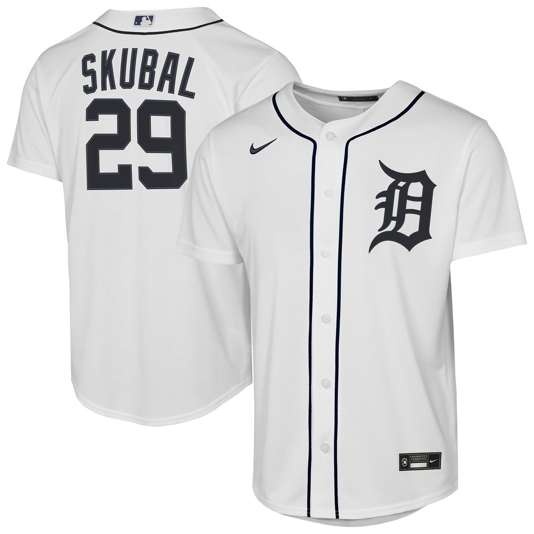 Detroit Tigers Tarik Skubal Nike Youth Home Replica Player Jersey - White Team Jersey Sports Fan Apparel