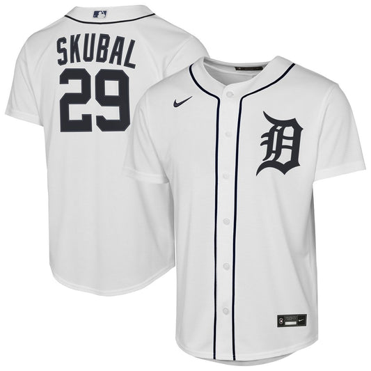 Detroit Tigers Tarik Skubal Nike Youth Home Replica Player Jersey - White Team Jersey Sports Fan Apparel