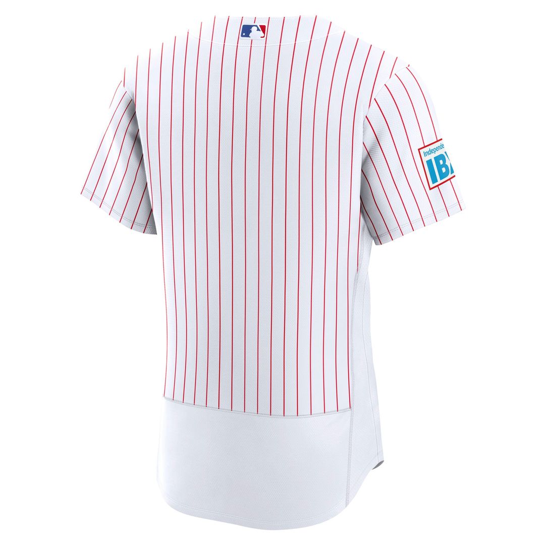 Philadelphia Phillies Nike Home Sponsor Patch Authentic Jersey - White Team Jersey Sports Fan Apparel