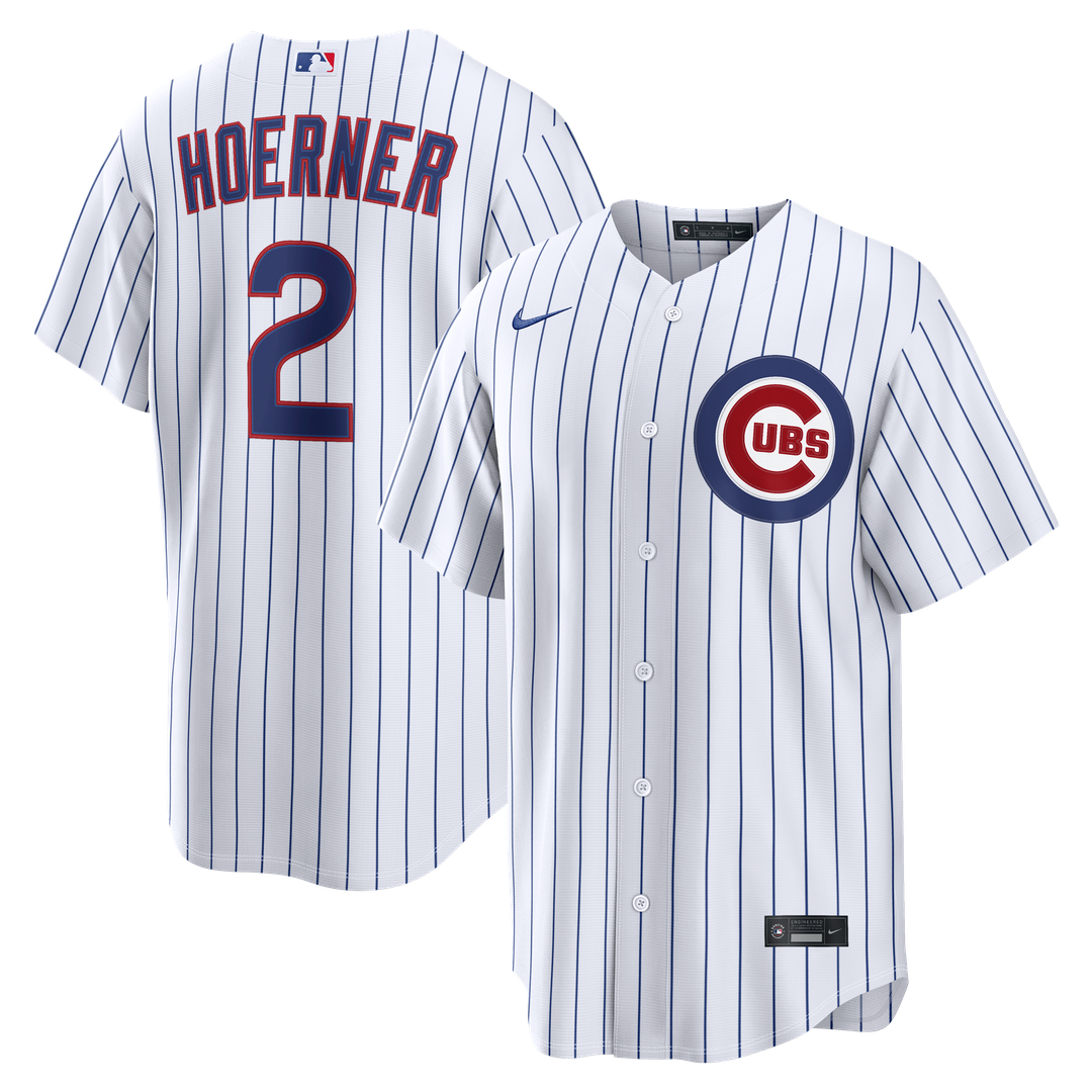 Chicago Cubs Nico Hoerner Nike Home Replica Jersey - White Team Jersey Sports Fan Apparel