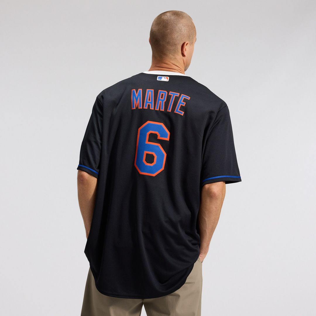 New York Mets Starling Marte Nike Alternate Replica Jersey - Black Team Jersey Sports Fan Apparel