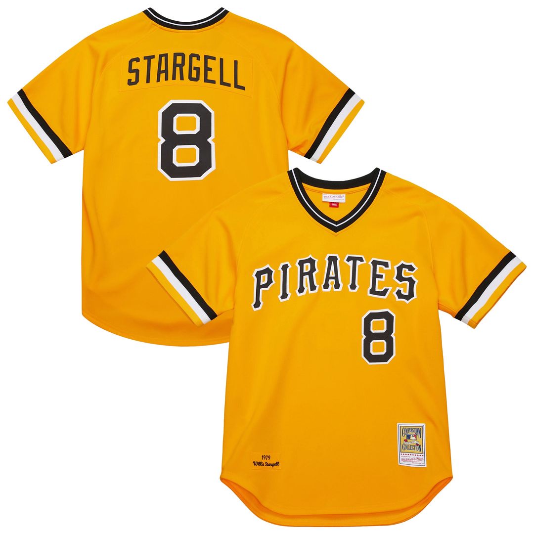 Pittsburgh Pirates Willie Stargell Mitchell & Ness 1979 Throwback Authentic Jersey - Gold Team Jersey Sports Fan Apparel