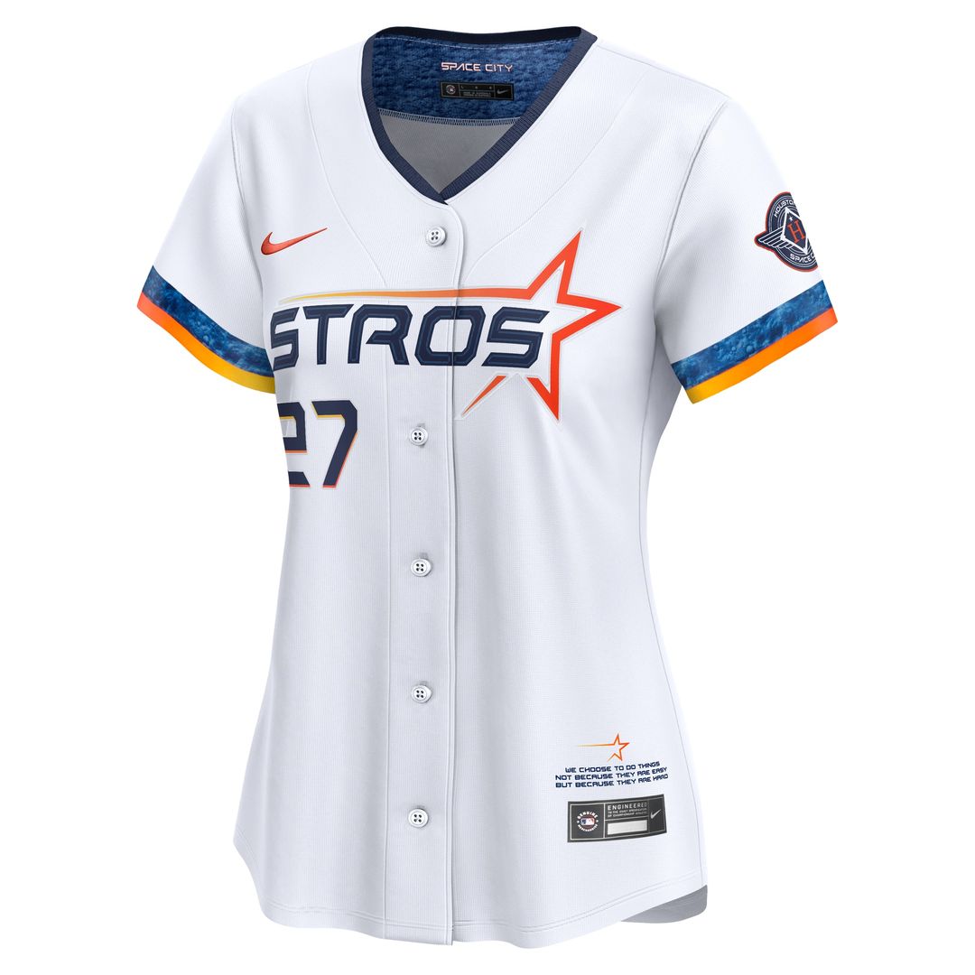 Houston Astros Jose Altuve Nike Women's 2025 City Connect Limited Jersey - White Team Jersey Sports Fan Apparel