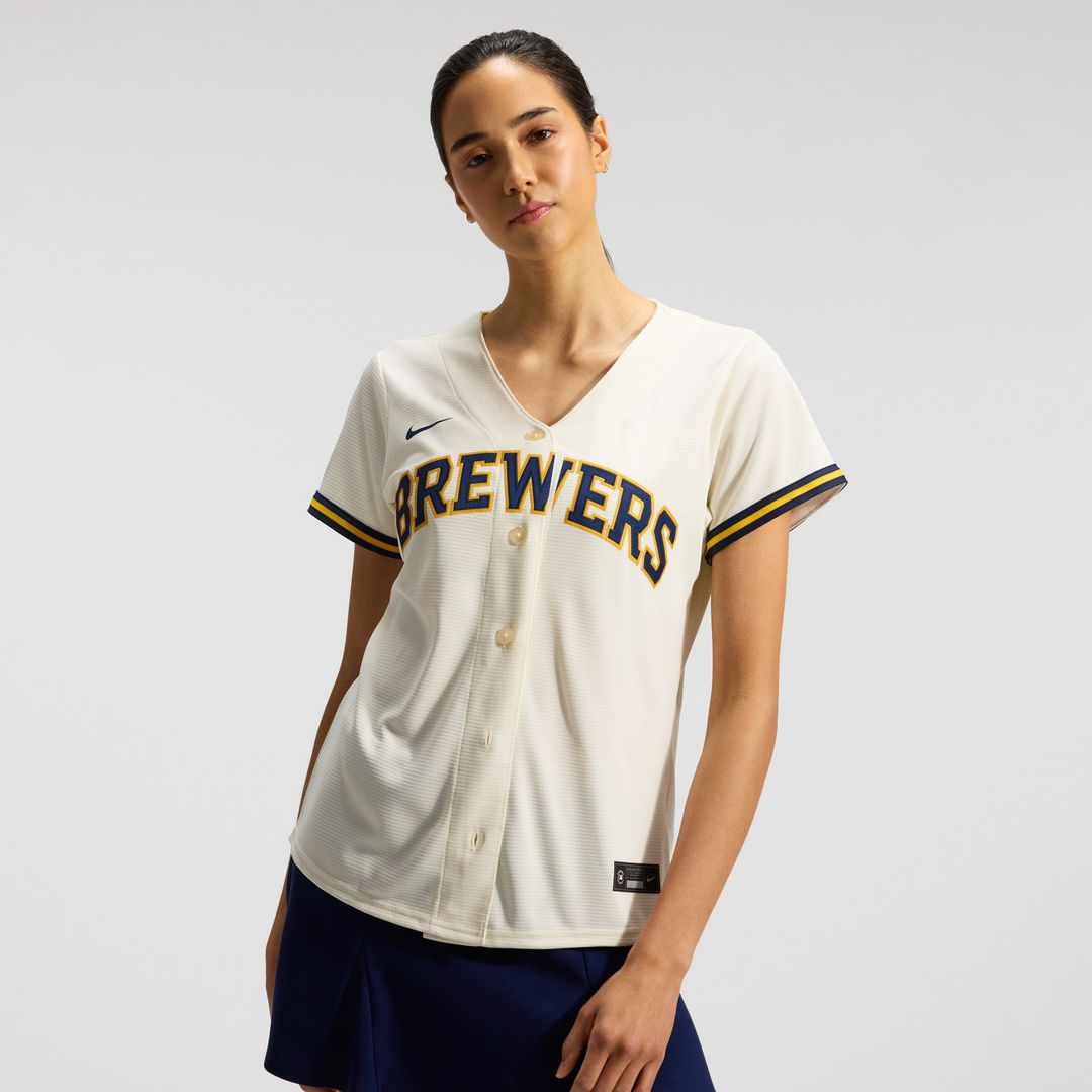 Milwaukee Brewers Sal Frelick Nike Women's Home Replica Jersey - Cream Team Jersey Sports Fan Apparel
