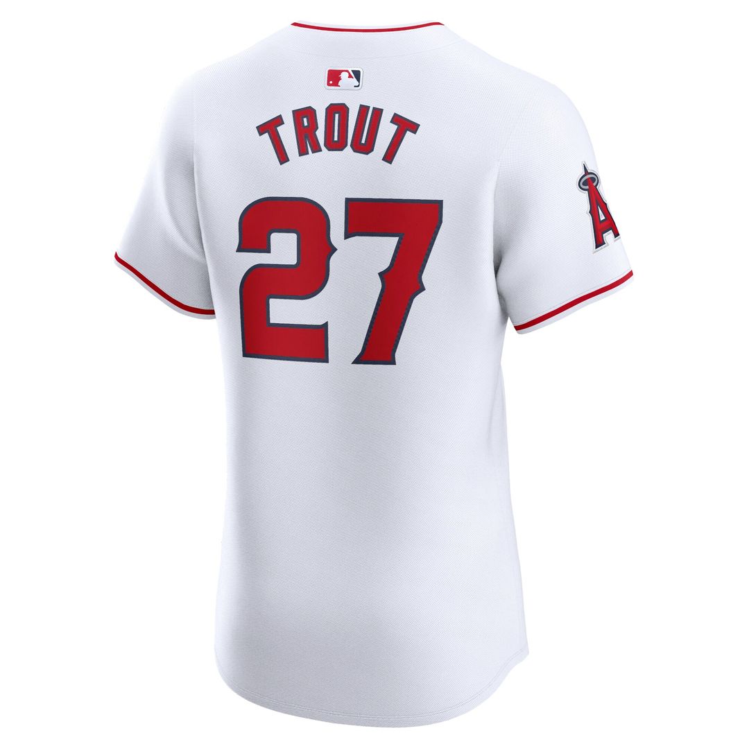 Los Angeles Angels Mike Trout Nike Home Elite Player Jersey - White Team Jersey Sports Fan Apparel