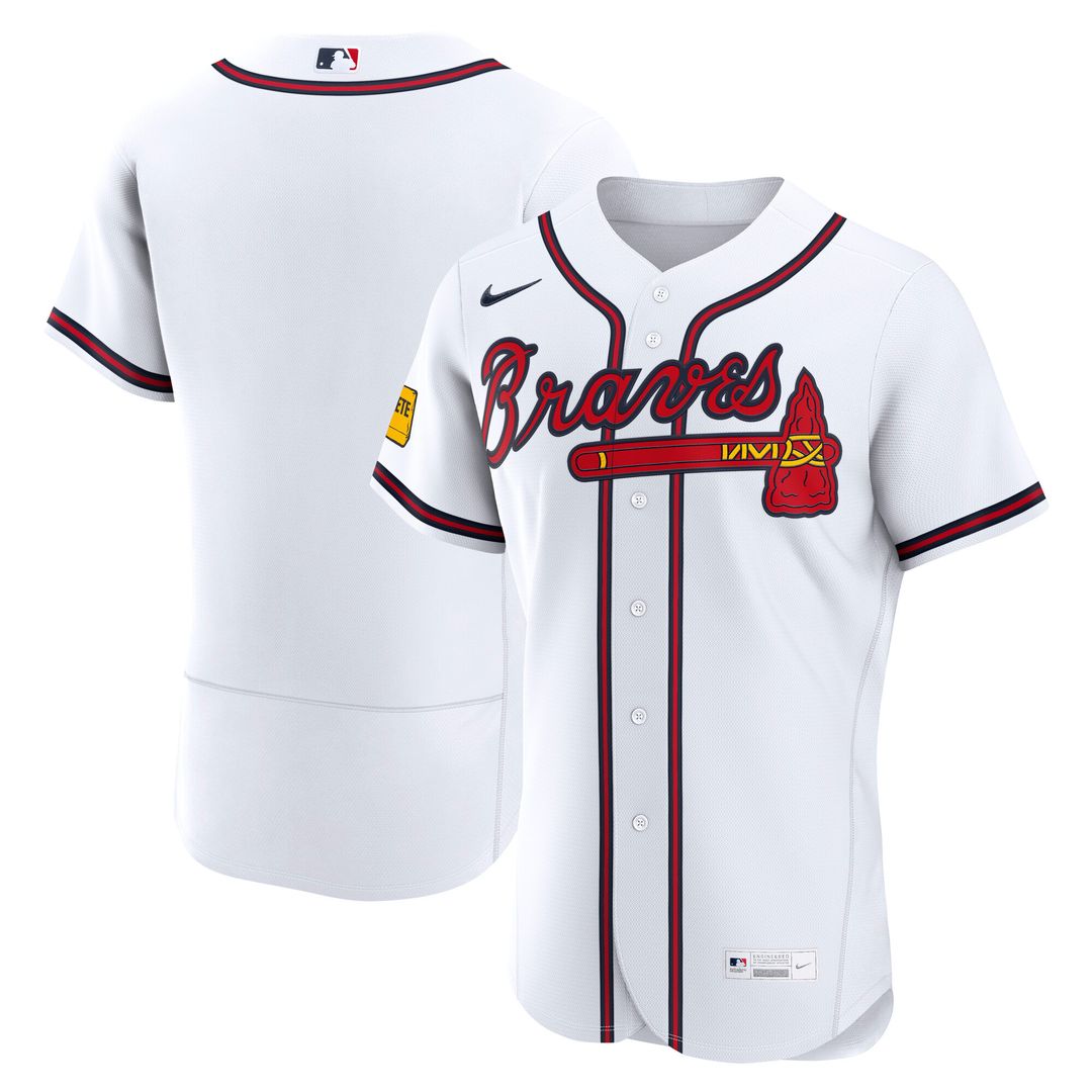 Atlanta Braves Nike Home Authentic Jersey - White Team Jersey Sports Fan Apparel