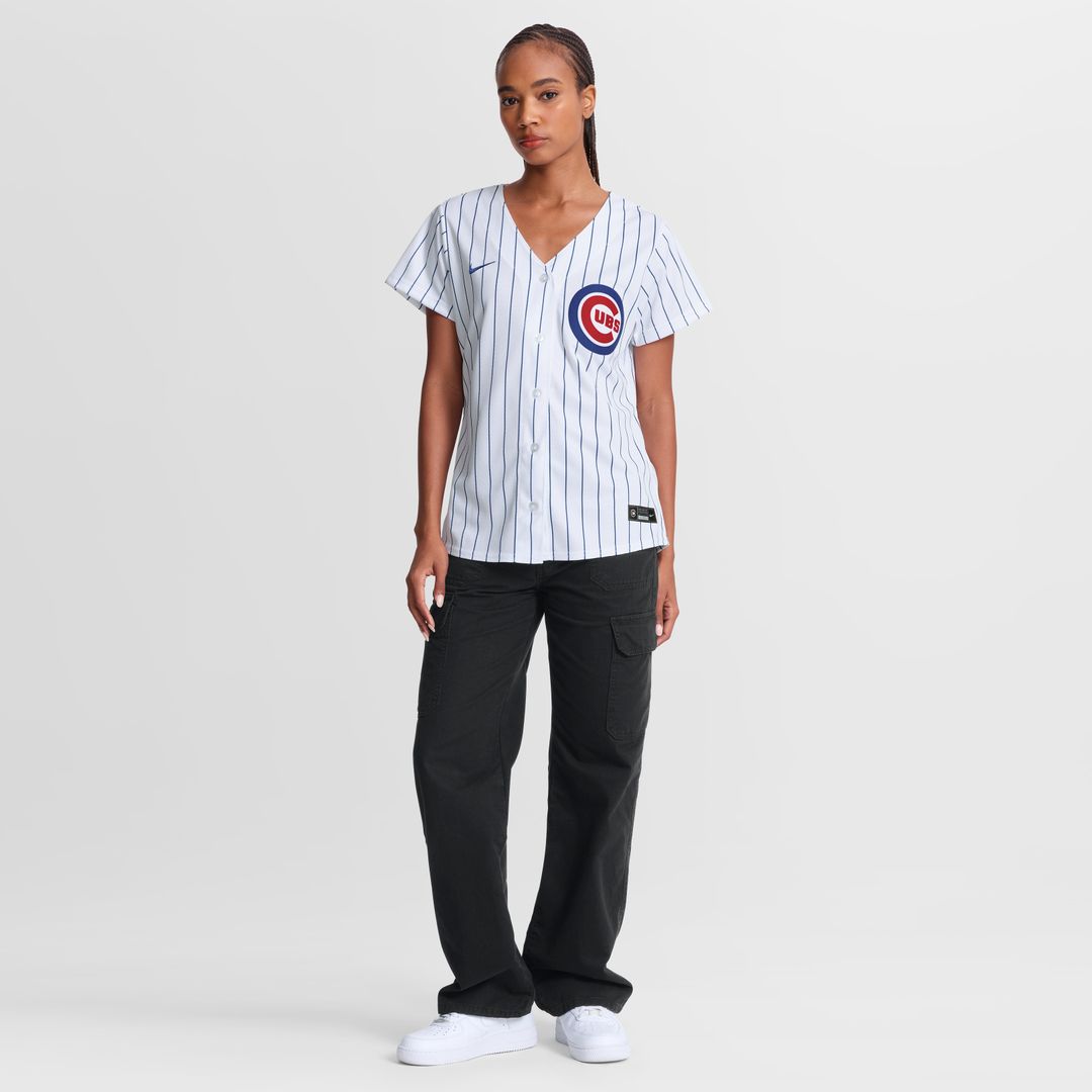 Chicago Cubs Nike Women's Home Replica Jersey - White Team Jersey Sports Fan Apparel