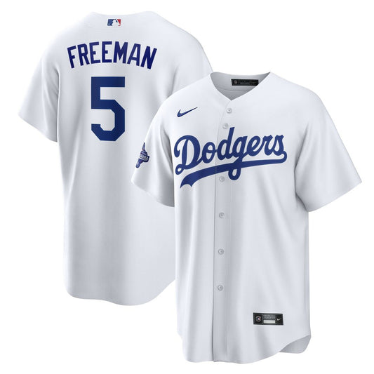 Los Angeles Dodgers Freddie Freeman Nike Home 2025 World Series Champions Replica Jersey - White Team Jersey Sports Fan Apparel