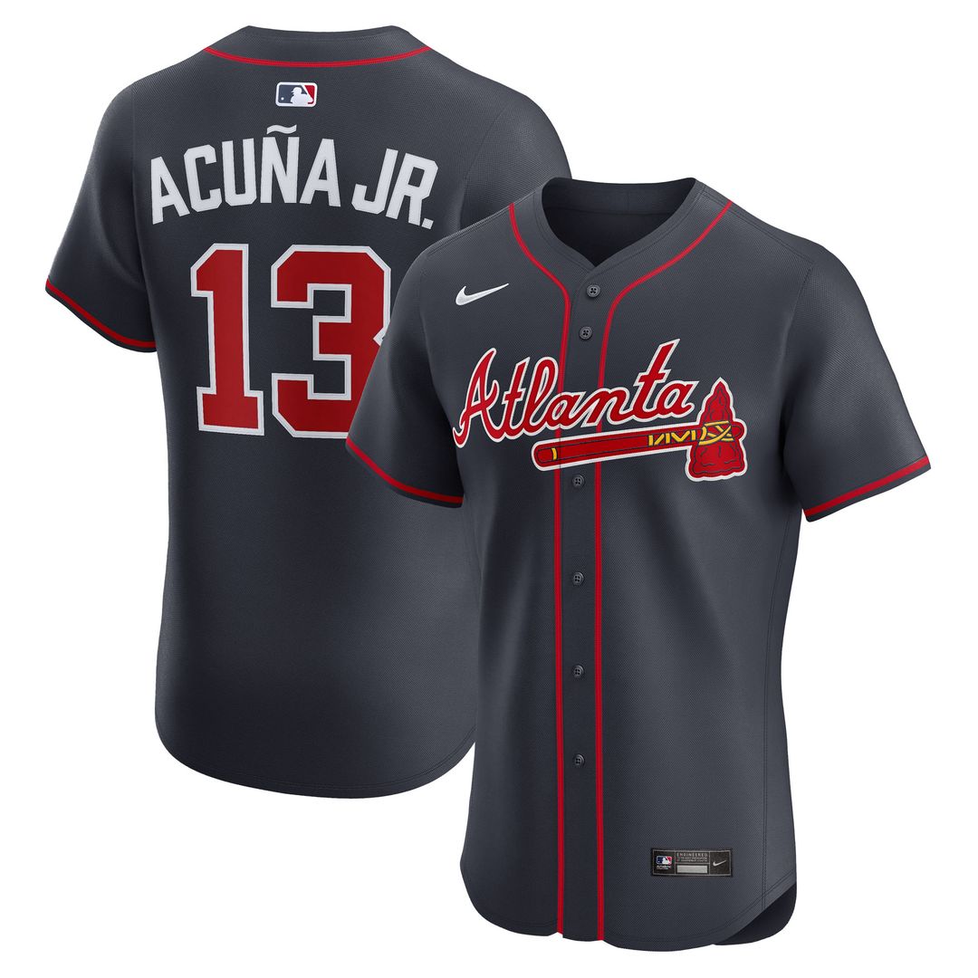 Atlanta Braves Ronald Acuña Jr. Nike Home Elite Player Jersey - White Team Jersey Sports Fan Apparel