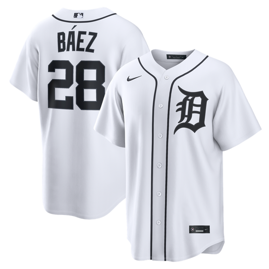 Detroit Tigers Javier Báez Nike Home Replica Jersey - White Team Jersey Sports Fan Apparel