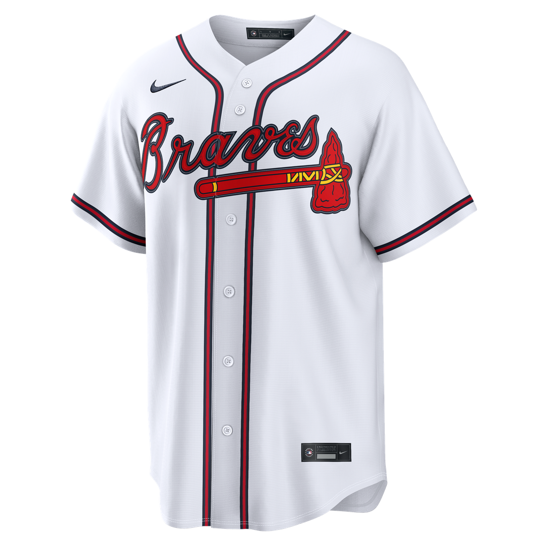 Atlanta Braves Grant Holmes Nike Home Replica Jersey - White Team Jersey Sports Fan Apparel