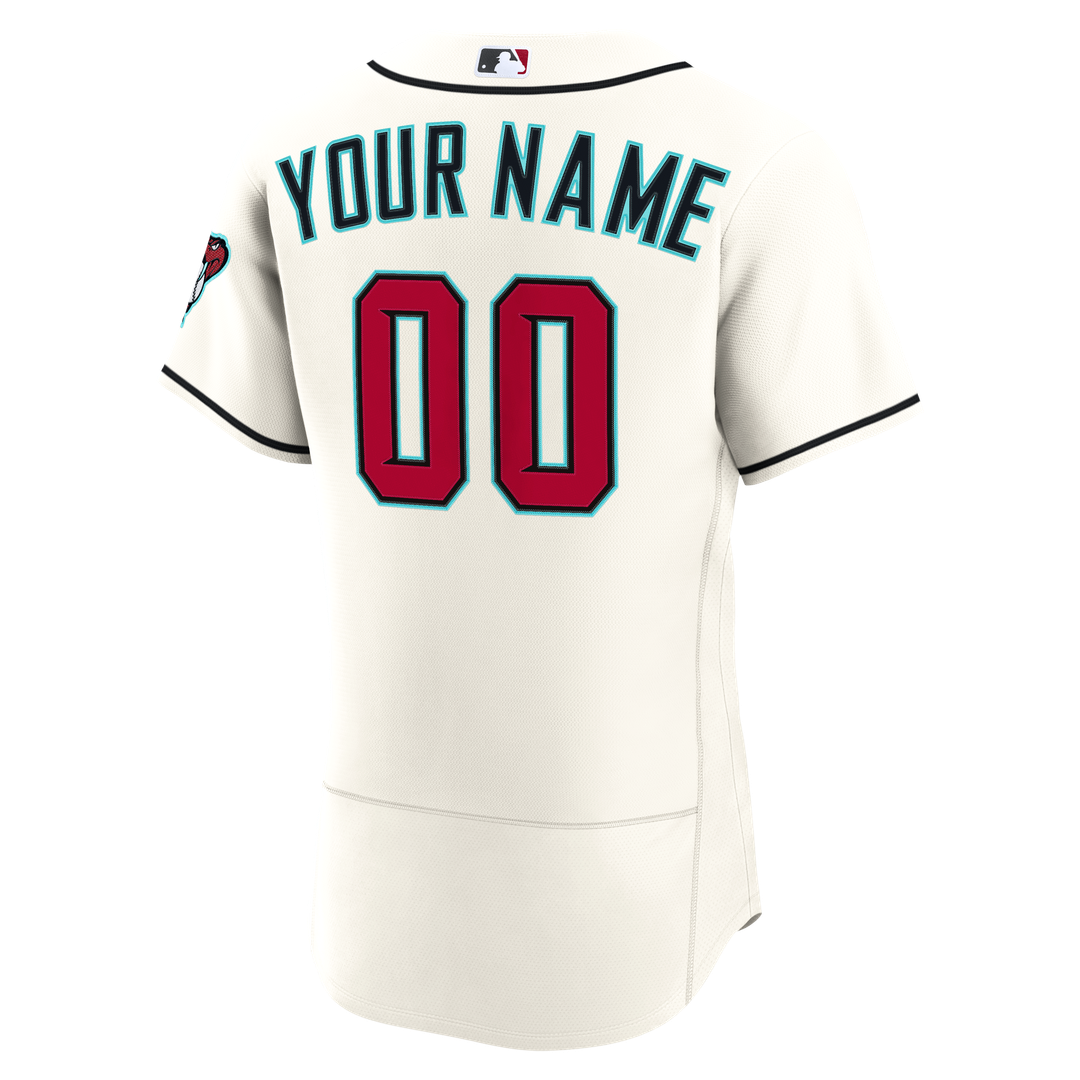Arizona Diamondbacks Nike Home Authentic Custom Jersey - Cream Team Jersey Sports Fan Apparel