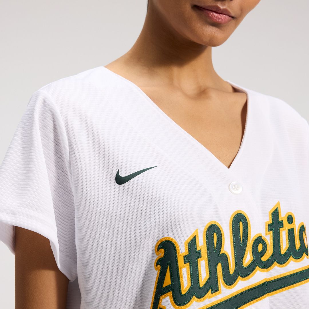 Athletics Nike Women's Home Replica Team Jersey - White Team Jersey Sports Fan Apparel