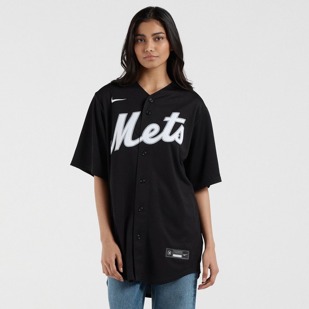 New York Mets Francisco Lindor Nike Replica Player Jersey - Black Team Jersey Sports Fan Apparel