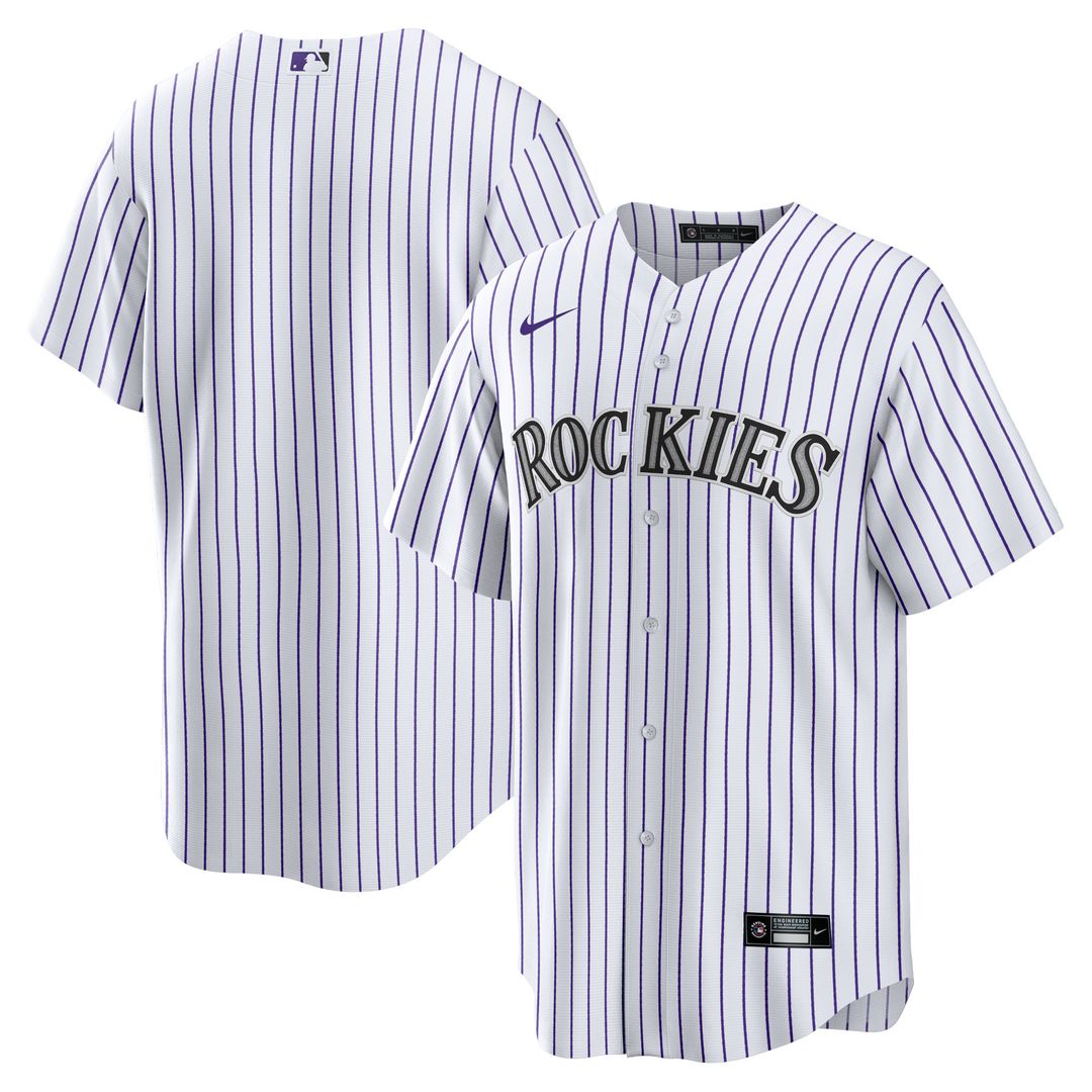 Colorado Rockies Nike Home Blank Replica Jersey - White Team Jersey Sports Fan Apparel