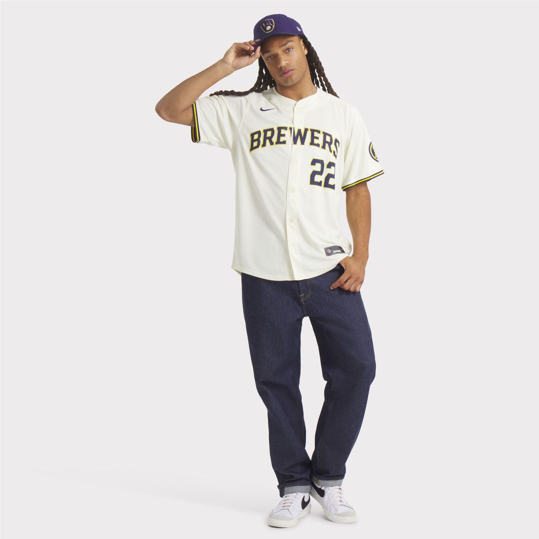 Milwaukee Brewers Christian Yelich Nike Home Limited Player Jersey - Cream Team Jersey Sports Fan Apparel
