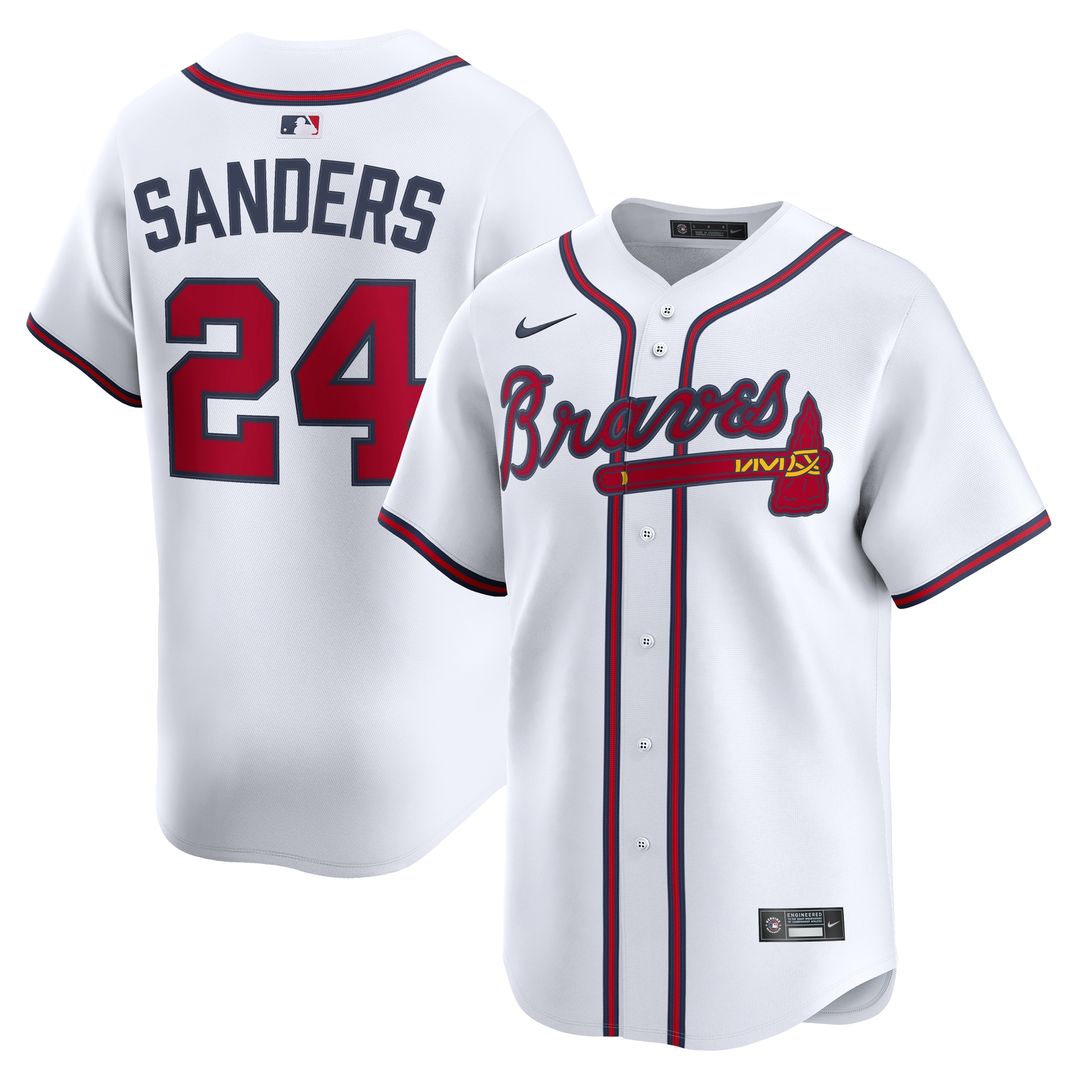 Atlanta Braves Deion Sanders Nike Limited Player Jersey - White Team Jersey Sports Fan Apparel