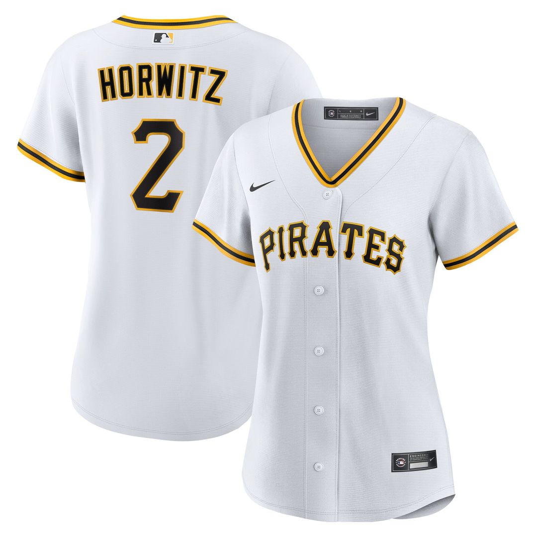 Pittsburgh Pirates Spencer Horwitz Nike Women's Home Replica Jersey - White Team Jersey Sports Fan Apparel