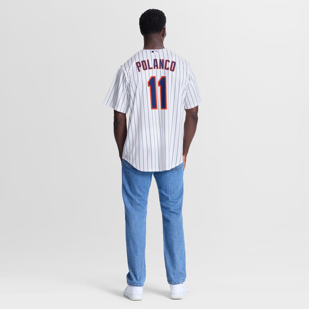New York Mets Jorge Polanco Nike Home Replica Jersey - White Team Jersey Sports Fan Apparel