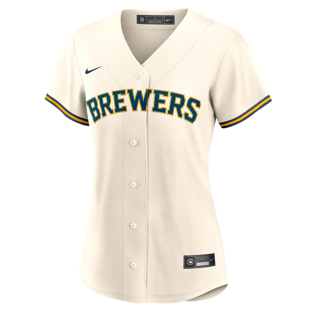 Milwaukee Brewers Sal Frelick Nike Women's Home Replica Jersey - Cream Team Jersey Sports Fan Apparel