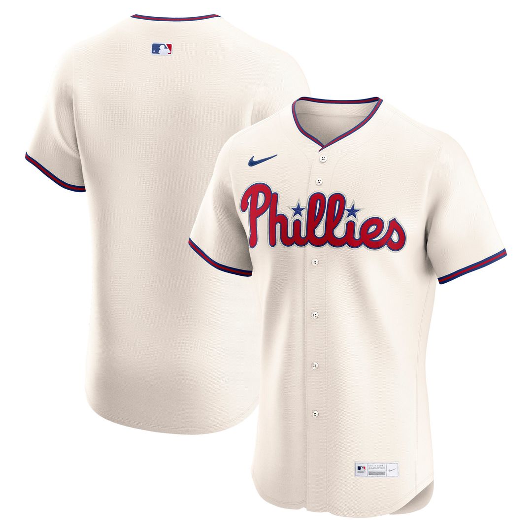 Philadelphia Phillies Nike Alternate 2 Elite Jersey - Cream Team Jersey Sports Fan Apparel
