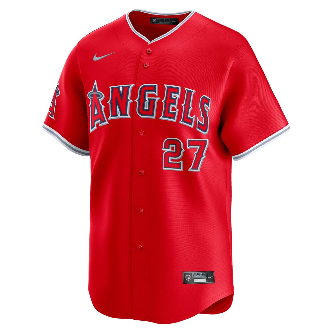 Los Angeles Angels Mike Trout Nike Home Limited Player Jersey - White Team Jersey Sports Fan Apparel