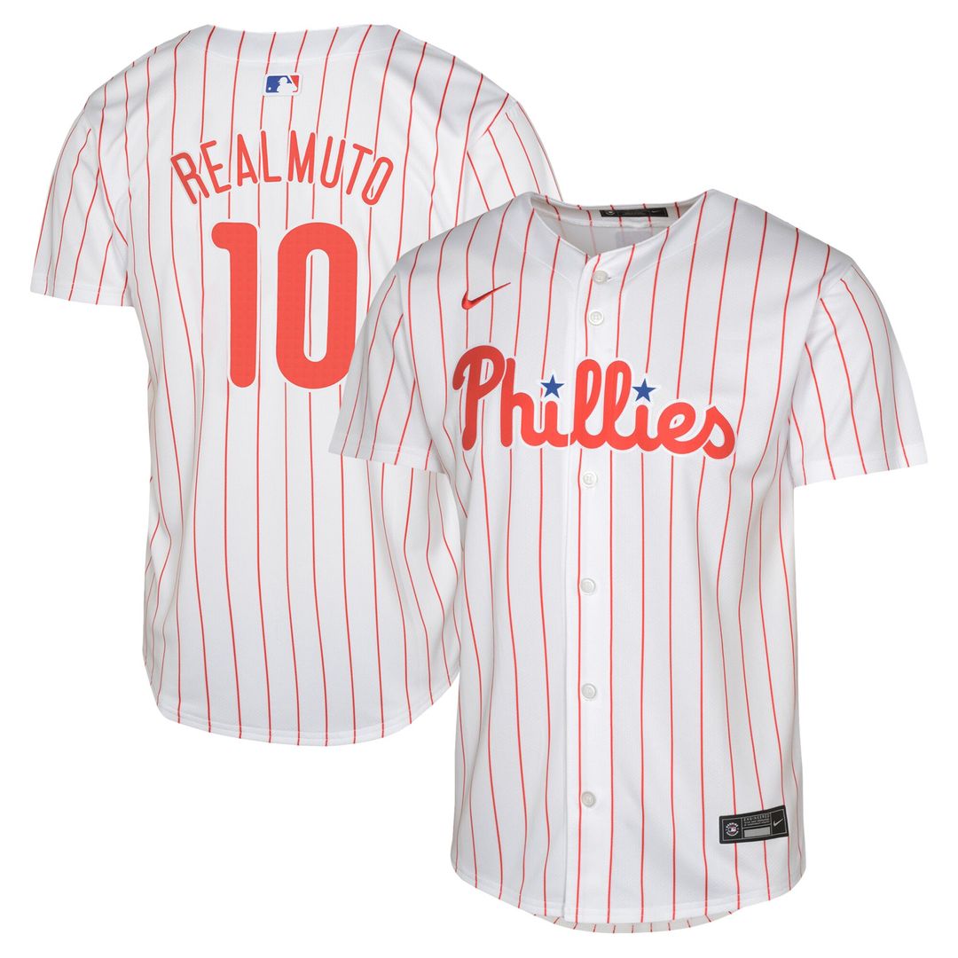 Philadelphia Phillies J.T. Realmuto Nike Youth Home Limited Jersey - White Team Jersey Sports Fan Apparel