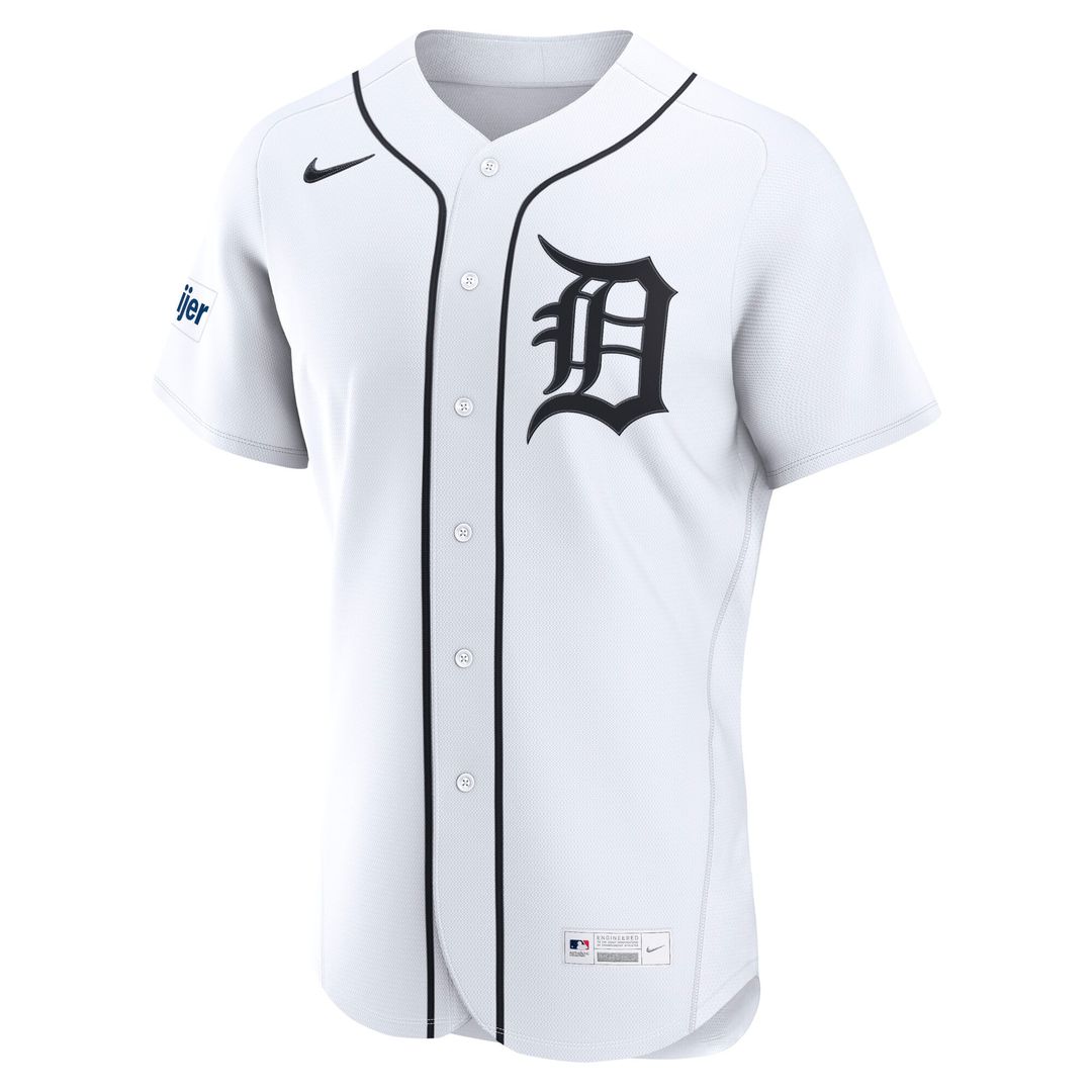 Detroit Tigers Nike Home Authentic Jersey - White Team Jersey Sports Fan Apparel