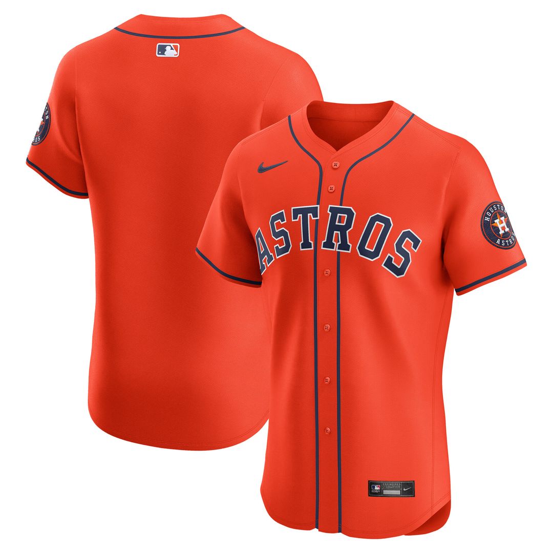 Houston Astros Nike Alternate Elite Jersey - Orange Team Jersey Sports Fan Apparel