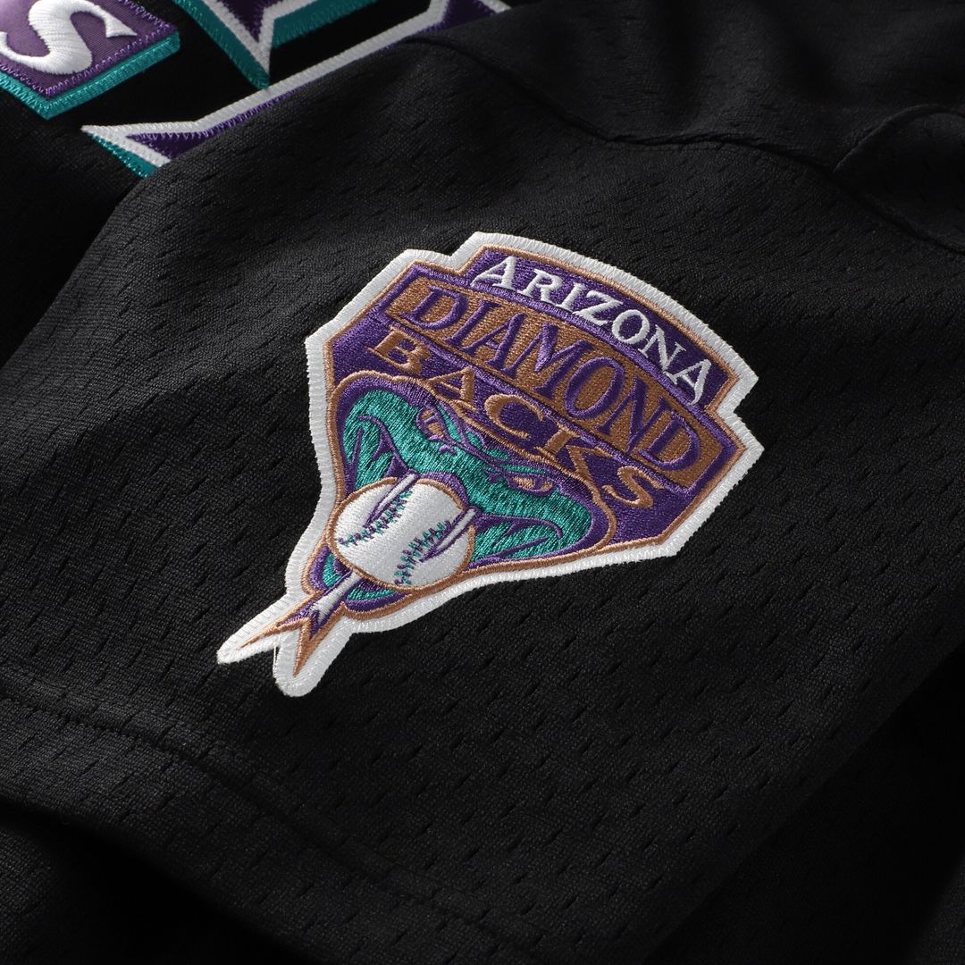 Arizona Diamondbacks Randy Johnson Mitchell & Ness Cooperstown Mesh Batting Practice Button - Up Jersey - Black Team Jersey Sports Fan Apparel