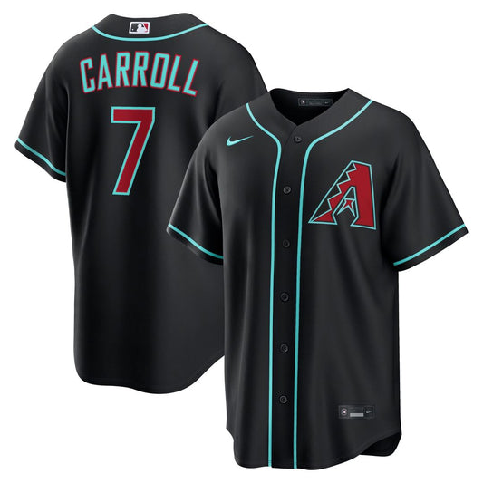 Arizona Diamondbacks Corbin Carroll Nike Alternate Replica Jersey - Black Team Jersey Sports Fan Apparel