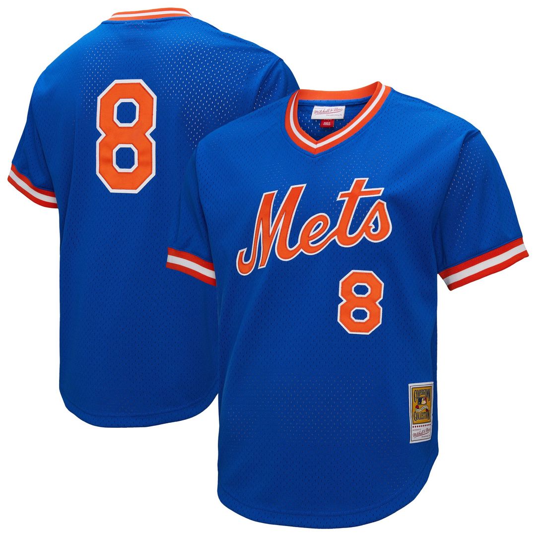New York Mets Gary Carter Mitchell & Ness Big & Tall Cooperstown Mesh Batting Practice Jersey - Royal Team Jersey Sports Fan Apparel