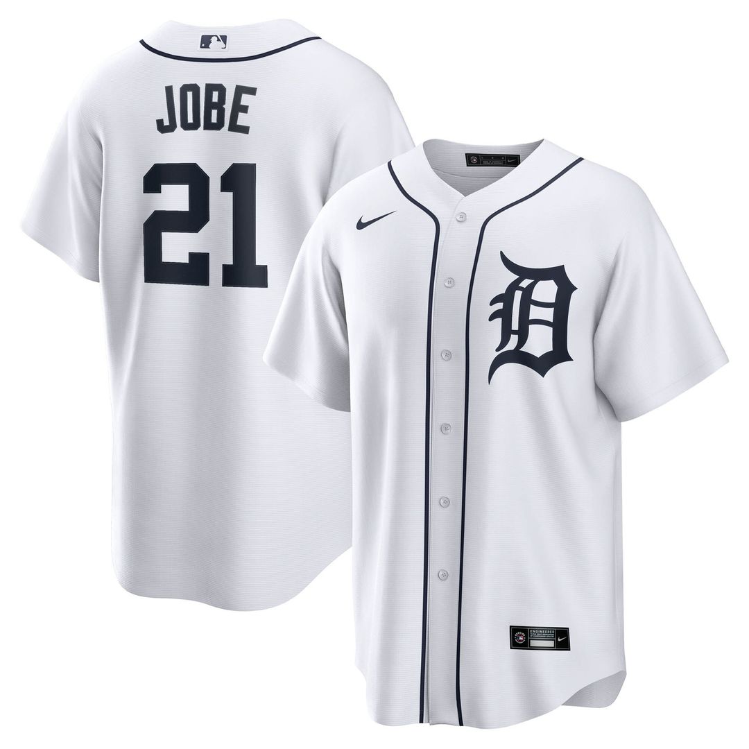 Detroit Tigers Jackson Jobe Nike Home Replica Jersey - White Team Jersey Sports Fan Apparel