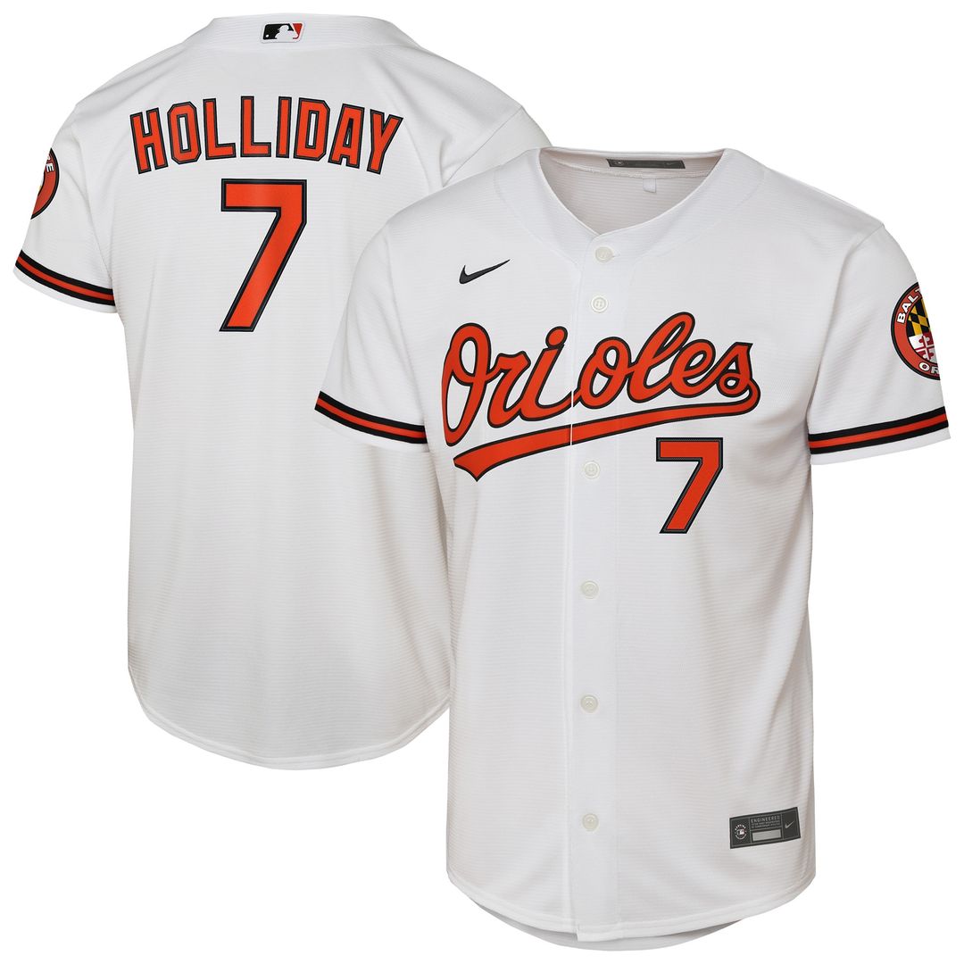 Baltimore Orioles Jackson Holliday Nike Youth Home Stadium Player Jersey - White Team Jersey Sports Fan Apparel