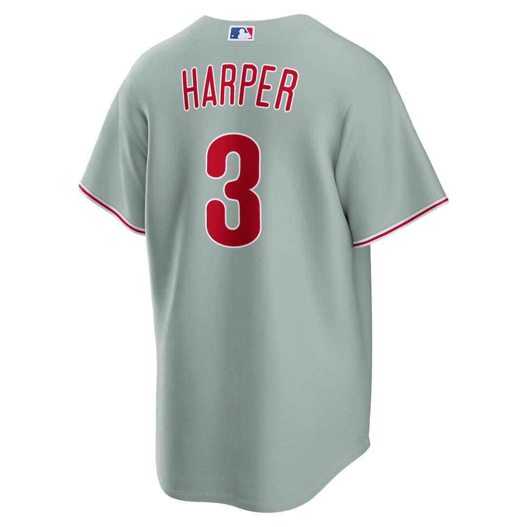 Philadelphia Phillies Bryce Harper Nike Road Replica Jersey - Gray Team Jersey Sports Fan Apparel