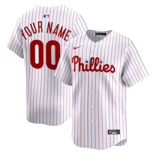 Philadelphia Phillies Nike Home Limited Custom Jersey - White Team Jersey Sports Fan Apparel
