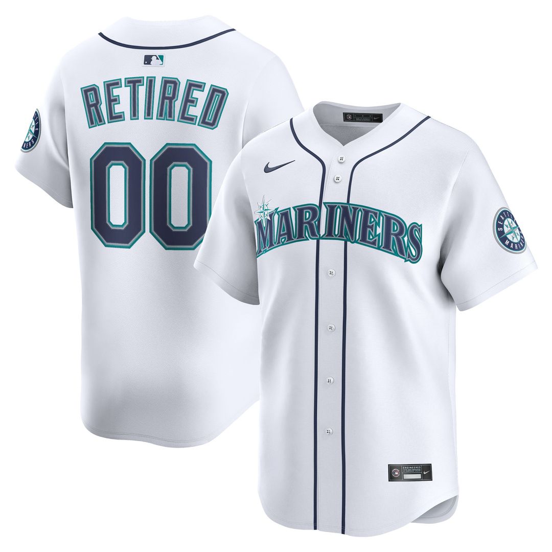 Seattle Mariners Nike Home Limited Pick - A - Player Retired Roster Jersey - White Team Jersey Sports Fan Apparel