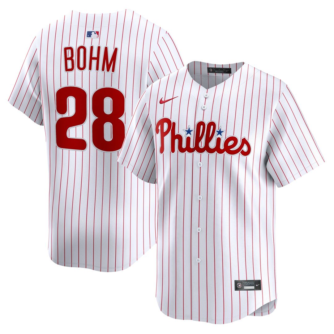 Philadelphia Phillies Alec Bohm Nike Home Limited Player Jersey - White Team Jersey Sports Fan Apparel