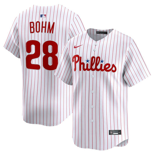 Philadelphia Phillies Alec Bohm Nike Home Limited Player Jersey - White Team Jersey Sports Fan Apparel